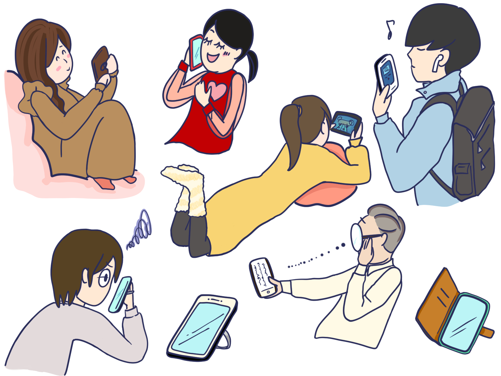 世代ごとのスマホ利用