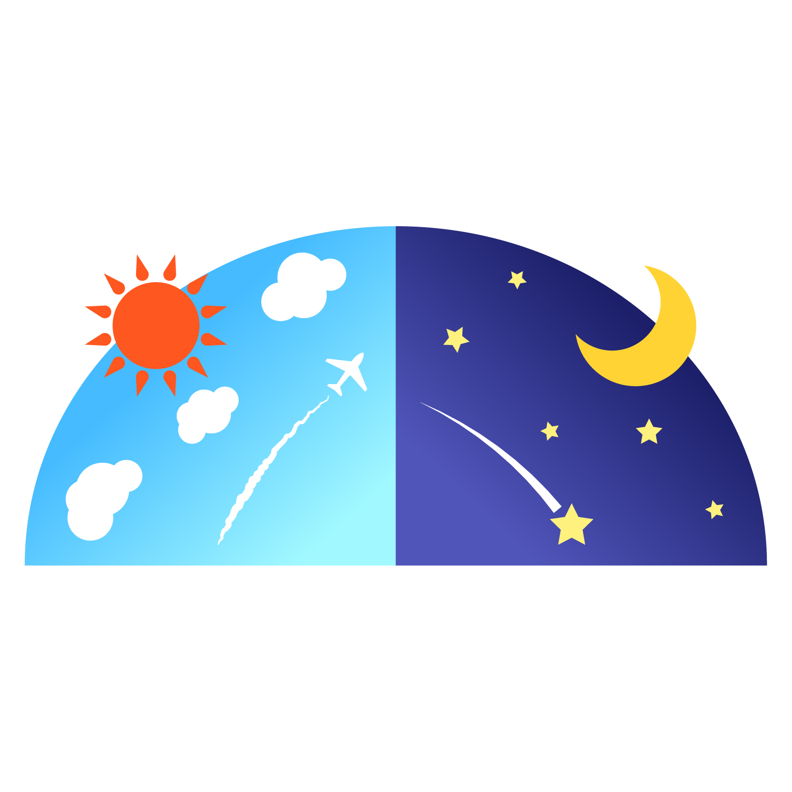 秋分の太陽の通り道イメージ