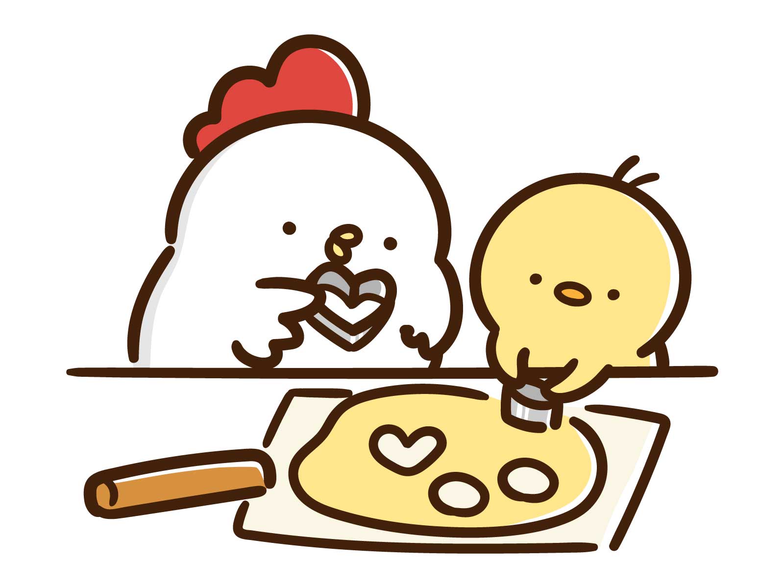 予熱済みオーブンと温度計の配置例