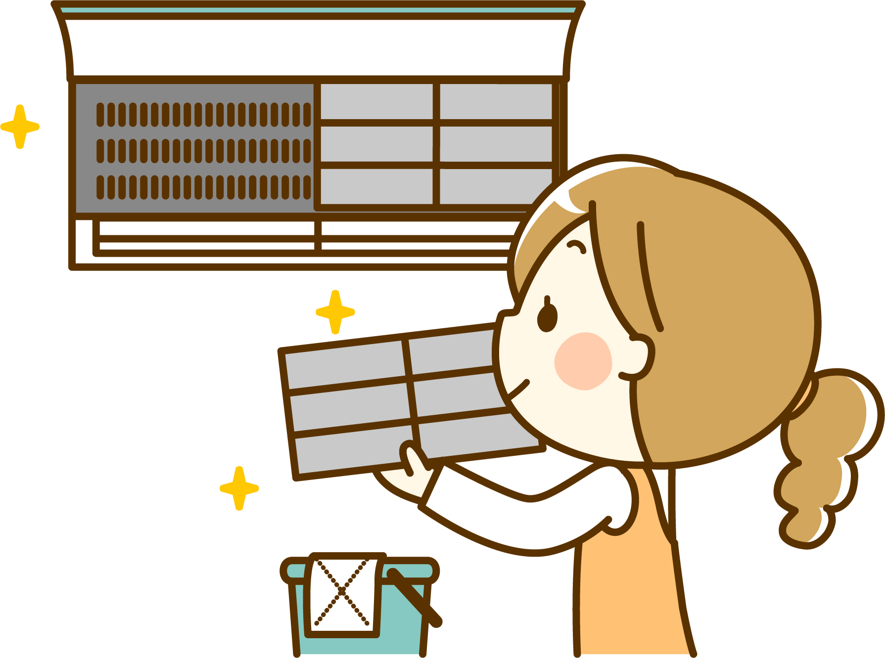 掃除の順番を考えるイメージ