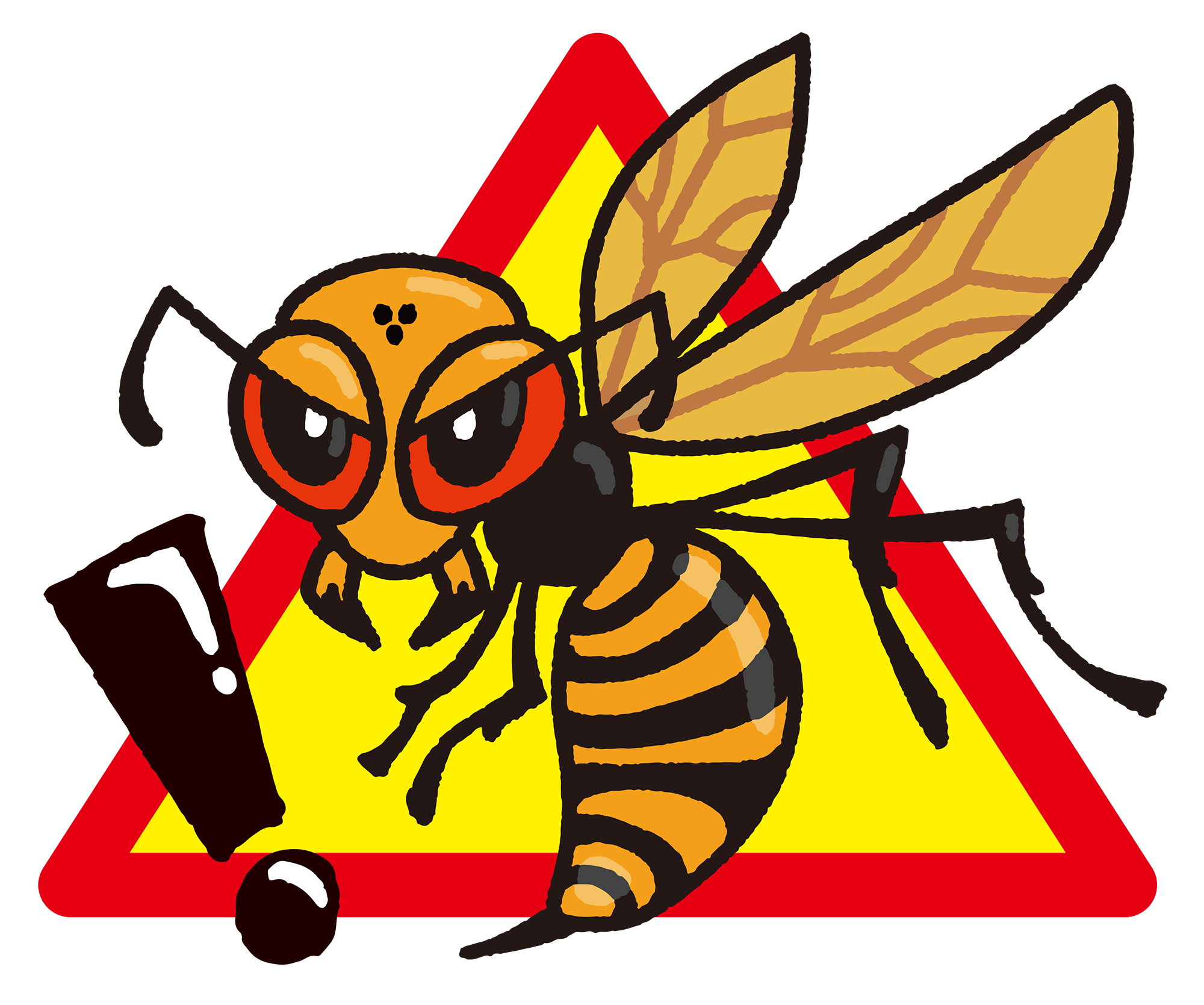 蜂に警戒する女性