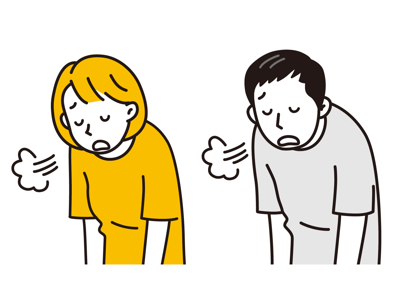 肩甲骨ストレッチをする人